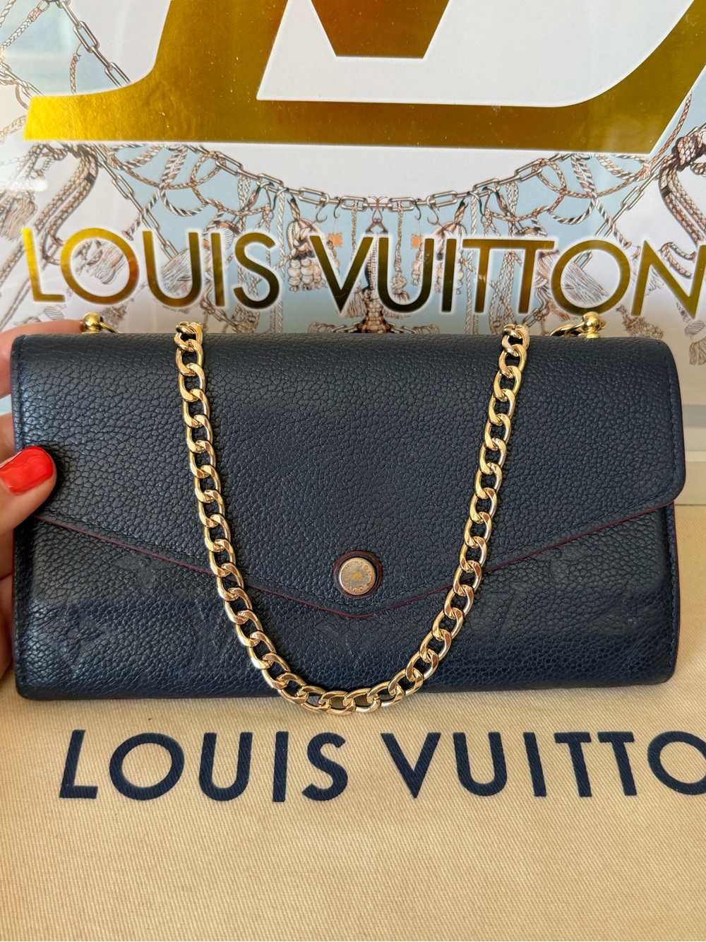 Louis Vuitton Empreinte Sarah Long Wallet on Chain